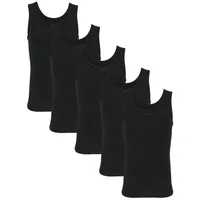 TupTam Kinder Jungen Unterhemd Ärmellos 5er Pack in schwarz