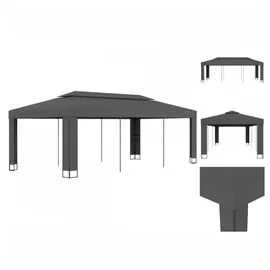 vidaXL Pavillon mit Doppeldach 3 x 6 m anthrazit