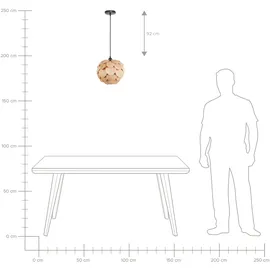 Beliani Bampur 1-flg. 30 cm rund Holz braun