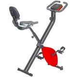 PEARL sports Klapp-Heimtrainer mit Rückenlehne, Tablet-Halter, 2,5 kg Schwungmasse