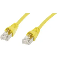 Telegärtner 100009366 RJ45 Patchkabel CAT 5e F/UTP 25.00 m Gelb Flammwidrig, mit Rastnasenschutz 1 St.