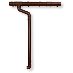 Kunststoff Dachrinnenset für Weka Saunahaus 139 Gr. 1/2 (Rovaniemi 1/2) Set 322 B