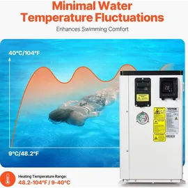 Vevor Poolheizung Elektrische Wärmepumpe 3,22–15,25 kW