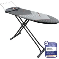 Harbinger Bügelbrett, Bügeleisen Ablage, Bügelbrettbezug 40x140cm, Höhe 68-90cm, Grau,