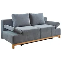 SUN GARDEN Schlafsofa HANNOVER, Silbergrau Stoffbezug - mit Gästebettfunktion