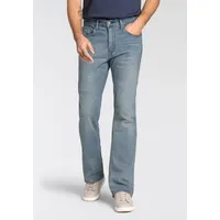 Levi's Bootcut-Jeans "527 SLIM BOOT CUT", Herren, Gr. 32, Länge 30, blau (here we stop), Denim/Jeans, Obermaterial: 99% Baumwolle, 1% Elasthan, casual, slim fit, Jeans, in cleaner Waschung