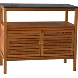 Dehner Outdoor-Küche Schrank, Southampton ca. B100/H90/T50 cm, Hellbraun