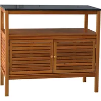 Dehner Outdoor-Küche Schrank, Southampton ca. B100/H90/T50 cm, Hellbraun