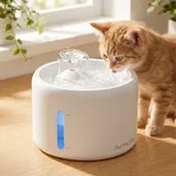 2,5L Großer Katzenbrunnen, Leiser Trinkbrunnen Für Katzen (8Db) Mit 6-Stufen-Fil