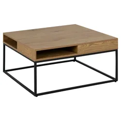 Willford Couchtisch 4 Räume natur, schwarz.