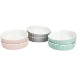 MamboCat 6er Set Crème Brûlée-Förmchen Emilia rosa türkis grau Schälchen