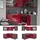 Vicco Winkelküche Fame-Line L-Form 190 cm Bordeaux Hochglanz