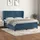 vidaXL Boxspringbett mit Matratze Dunkelblau 180x200 cm Samt