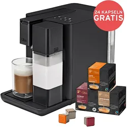 TCHIBO Qbo MILK MASTER + 24 Kapseln Kapselmaschine Schwarz