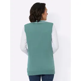 Casual Looks Strickweste CASUAL LOOKS, Damen, Gr. 36, grün (jade), 100% Polyester, unifarben, Westen Strickweste