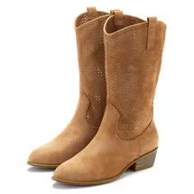 LASCANA Westernstiefel Sommer Ankle Schlupfstiefel braun camelfarben