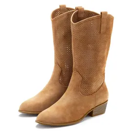 LASCANA Westernstiefel Sommer Ankle Schlupfstiefel braun camelfarben