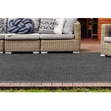 my home Teppich Gero, rechteckig, Höhe: 5 mm, In- und Outdoor geeignet, Wohnzimmer silberfarben 80 cm x 150 cm x 5 mm