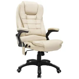 Homcom Chefsessel Kunstleder creme