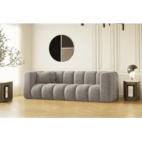 Kaiser Möbel Sofa Couch, Dreisitzer Grand Modular Stoff Salvador und Haga, Bequem, modular, viele Farben grau