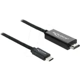 DeLock USB Type-C zu HDMI Kabel DP Alt Mode 4K 60 Hz 2 m Schwarz