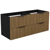 duschspa Waschtisch Unterschrank Waschtischunterschrank Waschbeckenunterschrank Badschrank, 50-120cm Hängeschrank, Matt / Hochglanz schwarz 120 cm x 52 cm x 46.3 cm