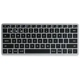 Satechi Slim X1 Bluetooth USB-C QWERTY Tastatur mit Hintergrundbeleuchtung, Grau - Schwarz