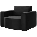 Fun Möbel Sessel Designersessel PALMA in Stoff Opera Velvet, schwarz