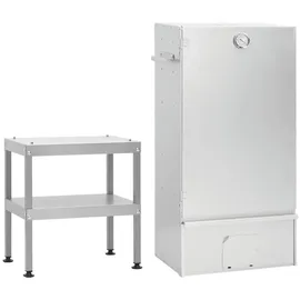 vidaXL Räucherofen mit Tisch silber