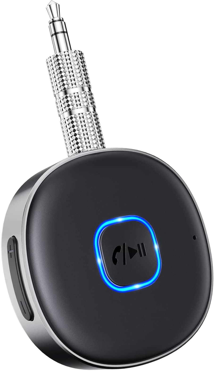 Mohard AUX Bluetooth Adapter Auto, Drahtloser KFZ Bluetooth 5.3 Empfänger für Heim-Stereo/Kabelgebundene Kopfhörer, Bluetooth Adapter AUX 3,5mm, Freisprechen, Dual Verbindung, 16 Stunden Spielzeit