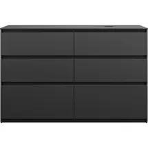 Burgbad Lin20 Waschtischunterschrank inklusive Konsolenplatte, Beckenausschnitt rechts, 6 Auszüge, 1402x552x900mm, SGRB140RF5381, Farbe: Dunkelgrau Matt