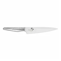 KAI Seki Magoroku Shoso Allzweckmesser 15 cm Edelstahl - ergonomischer Griff - rostfrei - spülmaschinengeeignet - silber/weiß
