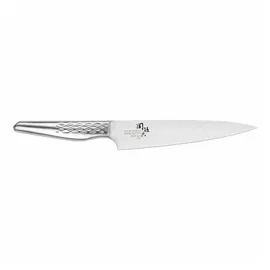 KAI Seki Magoroku Shoso Allzweckmesser 15 cm Edelstahl - ergonomischer Griff - rostfrei - spülmaschinengeeignet - silber/weiß