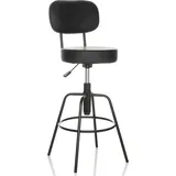 HJH Office Barhocker DISC HIGH 43 x 103-113 x 43 cm Schwarz
