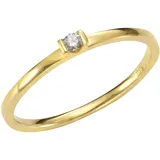 Orolino Fingerring "Gold 585 mit Brillant 0,04ct." Gr. 54, gelb, Fingerringe, Damen, 054 (17,2), 0,04 SI = kleine Einschlüsse, Gold, Fingerring