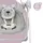 MOMI LISS – Elektrische Babywippe klappbar mit Timer, 5 Geschwindigkeiten, 6 Melodien & verstellbarem Spielbogen – Rosa - Grau