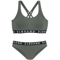 Elbsand Bustier-Bikini Damen oliv, Gr.36 Cup A/B,