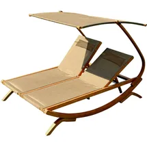 ASS Altenburger Doppel Sonnenliege Tulum 156 x 60 x 0 cm Bronze