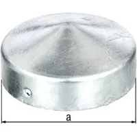 GAH - 205928 Pfostenkappe d. 80 mm rund flache Form feuerverzinkt
