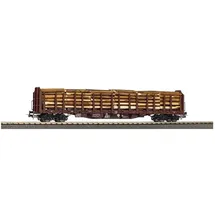 PIKO Stammholztransportwagen Roos-t642 mit Holzladung 24610 H0