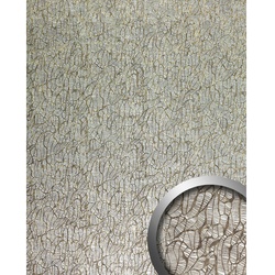 wallface Dekorpaneele, Metalloptik, glatt - silberfarben