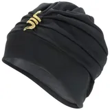 Fashy Badekappe Badehaube Badekappe Bademütze Damen Schwarz mit Schlangenmotiv Fashy schwarz