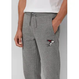 s.Oliver Detroit: Weiche Sweatpants mit Peanuts®-Artwork - grau - XL