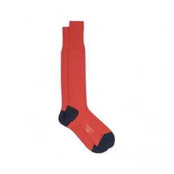 Hackett London für Herren. HMU30046 Lange Socken rot (M-L), Heimtextilien, Baumwolle