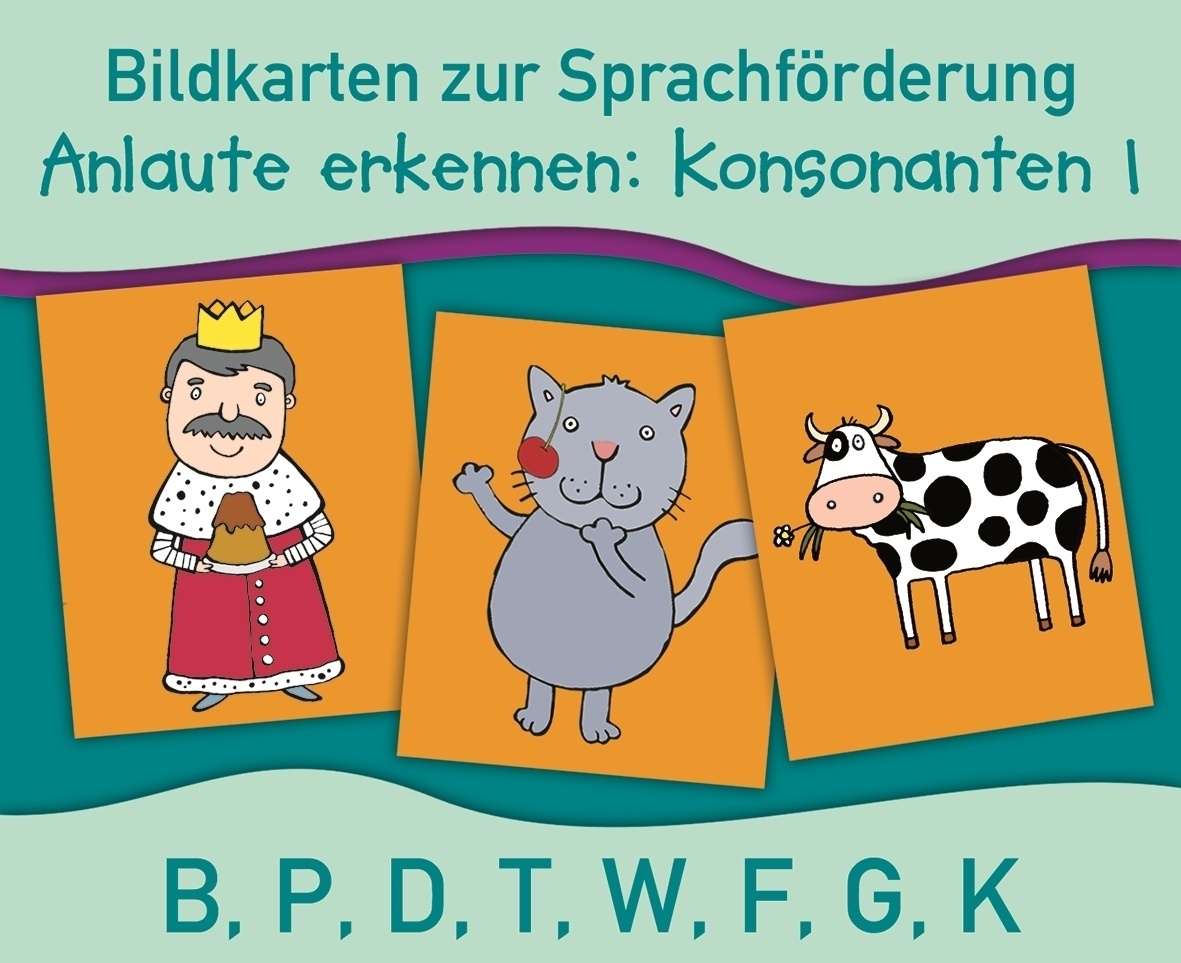 Bildkarten Zur Sprachförderung / Anlaute Erkennen: Konsonanten.Tl.1  Box