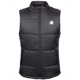 Gorilla Wear Irvine Puffer Vest Schwarz Fitness Weste Herren Stepmuster (DE/NL/SE/PL, Alphanumerisch, XL,