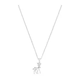 Prinzessin Lillifee Kette mit Anhänger Rehkitz-Motiv orange/rosa/silber Silber