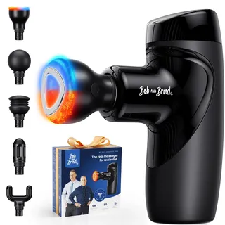 Mini Massagepistole mit Wärmefunktion, Bob and Brad M7 Plus Massage Pistole mit 9 mm Amplitude, 0,4kg Leise Massage Gun Massagegerät für Sporterholung & Muskelschmerzlinderung, Geschenk
