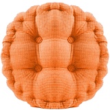 GGoty Sitzkissen Stuhlkissen Dicke Polsterung Steppkissen Tatami Bodenkissen Sofakissen für Indoor Outdoor 40/45/50cm rund Bürostuhl Gartenstuhl Esszimmerstuhl Booster Sitzauflage (45x45cm,Orange2)