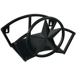 Relaxdays Schlauchhalter, für 45 m 5/8" Schlauch, Schlauchaufhängung Wand, Stahl, runder Gartenschlauchhalter, schwarz